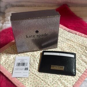 Kate Spade Kenzie Black Card Holder New with Box